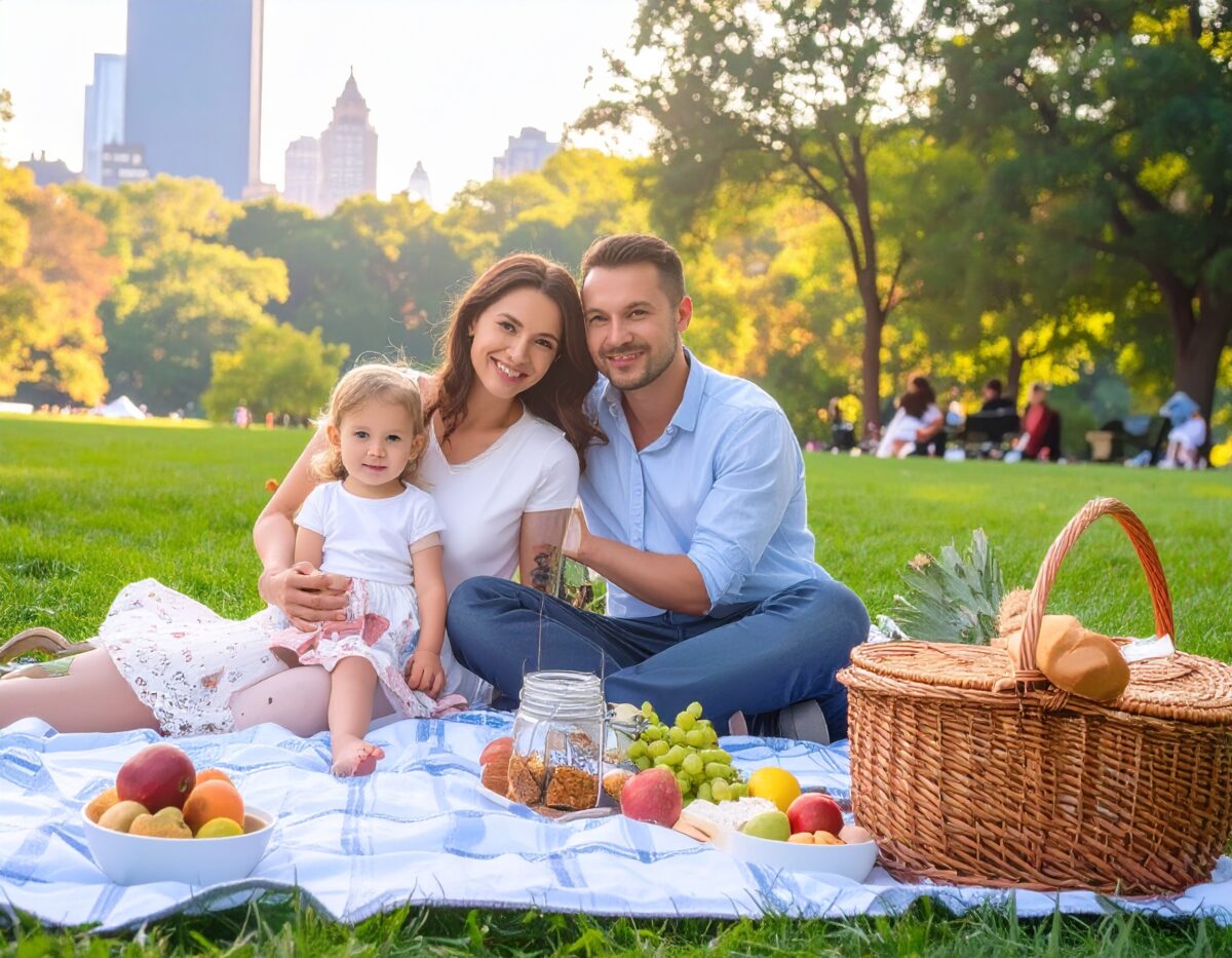 Firefly_family picnic in Central Park 263598