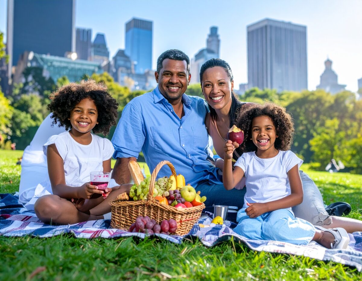 Firefly_family picnic in Central Park 959017